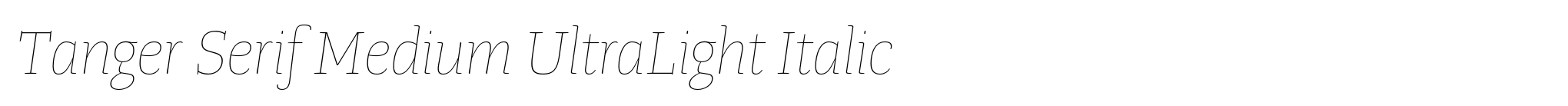 Tanger Serif Medium UltraLight Italic image